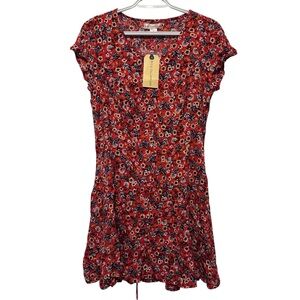 BOG Collective Band of Gypsies Women’s Corset Mini Floral Dress NWT Boho Chic